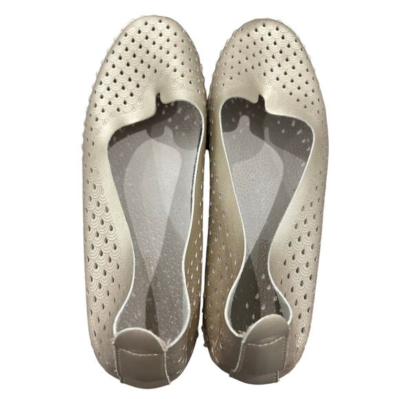 Ilse Jacobsen Hornbaek Tulip Slip On Flats Metallic Gold Size 39 Travel Cruise - Picture 5 of 7